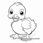 Simple Duckling Coloring Pages for Children 1