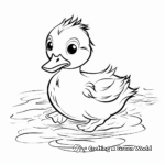 Simple Duckling Coloring Pages for Children 3