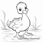 Simple Duckling Coloring Pages for Children 4