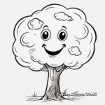 Simple Earth Day Tree Coloring Pages 1