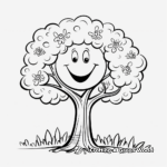 Simple Earth Day Tree Coloring Pages 4