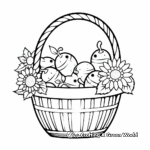 Simple Easter Basket Coloring Pages for Toddlers 1
