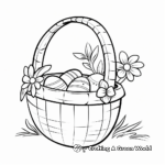 Simple Easter Basket Coloring Pages for Toddlers 2