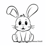 Simple Easter Bunny Outline Coloring Pages for Preschoolers 3
