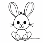 Simple Easter Bunny Outline Coloring Pages for Preschoolers 4