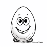 Simple Easter Egg Coloring Pages for Children 1