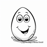 Simple Easter Egg Coloring Pages for Children 2