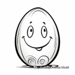 Simple Easter Egg Coloring Pages for Children 3