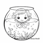 Simple Fish Bowl Coloring Pages for Children 1