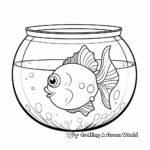 Simple Fish Bowl Coloring Pages for Children 2