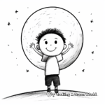 Simple Full Moon Coloring Pages for Kids 1