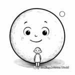 Simple Full Moon Coloring Pages for Kids 2
