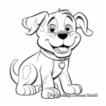 Simple Georgia Bulldog Coloring Pages for Children 1