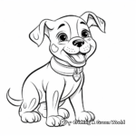 Simple Georgia Bulldog Coloring Pages for Children 4