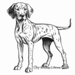 Simple German Shorthaired Pointer Coloring Pages for Young Children 3
