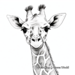 Simple Giraffe Coloring Pages for Children 1