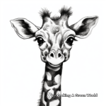Simple Giraffe Coloring Pages for Children 2