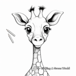 Simple Giraffe Coloring Pages for Children 4