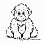 Simple Gorilla Coloring Pages for Children 3