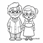 Simple Grandparents Day Banner Coloring Pages for Children 1