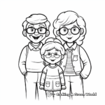 Simple Grandparents Day Banner Coloring Pages for Children 2