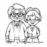 Simple Grandparents Day Banner Coloring Pages for Children 3