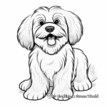 Simple Havanese Dog Coloring Pages for Kids 2