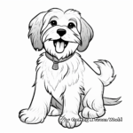 Simple Havanese Dog Coloring Pages for Kids 3