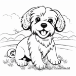 Simple Havanese Dog Coloring Pages for Kids 4
