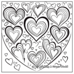 Simple Heart Pattern Valentines Coloring Pages 1