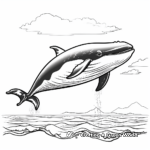 Simple Humpback Whale Coloring Pages for Preschoolers 4