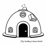Simple Igloo Coloring Pages for Preschoolers 3