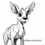 Simple Kangaroo Coloring Pages for Children 1