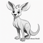 Simple Kangaroo Coloring Pages for Children 2