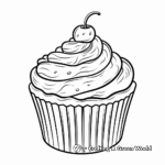 Simple Kid-Friendly Cupcake Coloring Pages 1