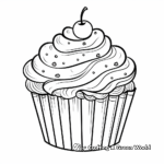 Simple Kid-Friendly Cupcake Coloring Pages 2