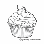 Simple Kid-Friendly Cupcake Coloring Pages 3
