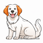 Simple Kid-Friendly Golden Retrievers Coloring Pages 1