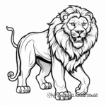 Simple Kid-Friendly Roaring Lion Coloring Pages 1