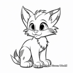 Simple Kitten Coloring Pages of Wildcats for kids 3
