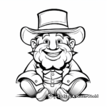 Simple Leprechaun Outline Coloring Pages for Beginners 1
