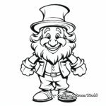 Simple Leprechaun Outline Coloring Pages for Beginners 2