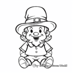 Simple Leprechaun Outline Coloring Pages for Beginners 3