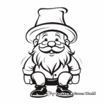 Simple Leprechaun Outline Coloring Pages for Beginners 4