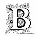 Simple Letter 'B' Coloring Pages for Toddlers 1