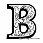 Simple Letter 'B' Coloring Pages for Toddlers 3