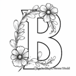 Simple Letter 'B' Coloring Pages for Toddlers 4