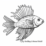 Simple Lionfish Coloring Pages for Children 2