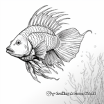 Simple Lionfish Coloring Pages for Children 3