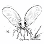 Simple Luna Moth Coloring Pages for Young Children 2